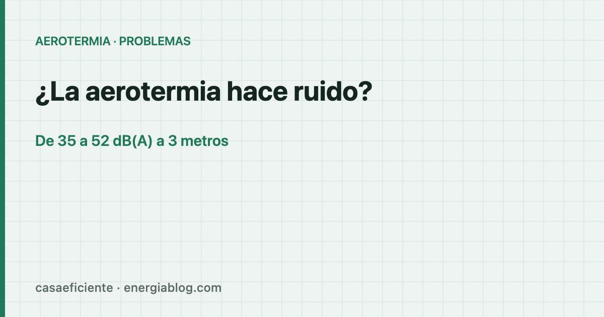 ¿La aerotermia hace ruido? Niveles reales y cómo reducirlos — Casa Eficiente
