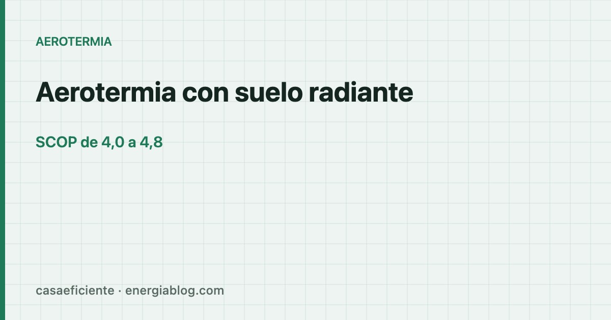 Aerotermia con suelo radiante — Casa Eficiente